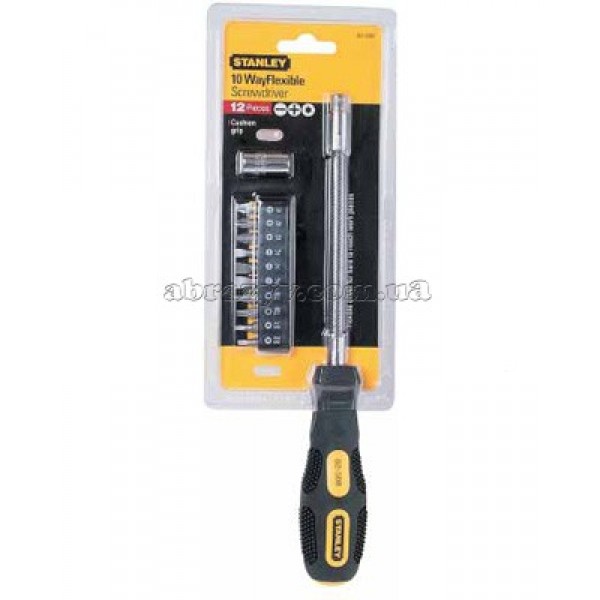 Отвертка держатель бит STANLEY 10 Way Flexible 0-62-508 с набором бит