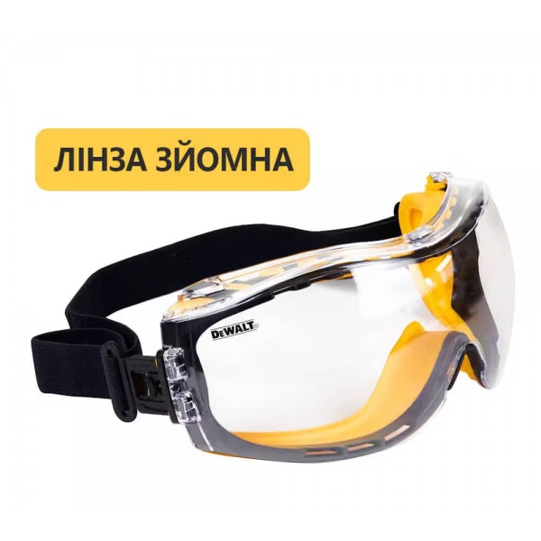 Окуляри захисні Concealer прозорі закриті AS/AF DeWALT DPG82-11D