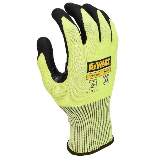 Перчатки рабочие с нитриловым покрытием DeWALT DPG855L