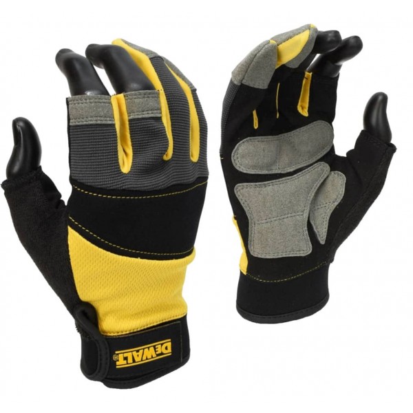 Перчатки рабочие частично без пальцев универсальные DeWALT DPG214L