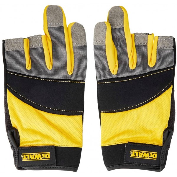 Перчатки рабочие частично без пальцев универсальные DeWALT DPG214L