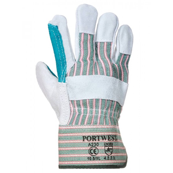 Перчатки рабочие Double Palm Rigger кожаные комбинированные Portwest A230