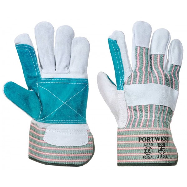 Перчатки рабочие Double Palm Rigger кожаные комбинированные Portwest A230