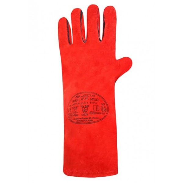 Перчатки защитные Краги кожаные для сварщика Reflex-RED 69757