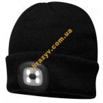 Шапка Portwest B029 з USB LED підсвідкою чорний