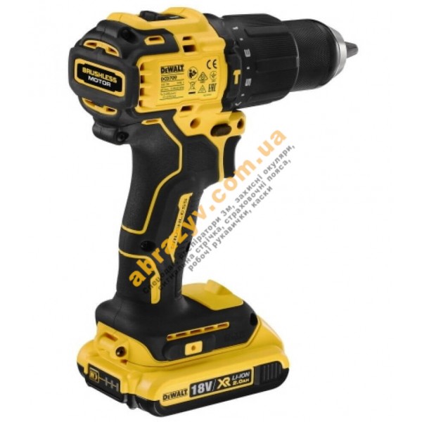 Дриль-шуруповерт безщітковий DeWALT DCD709D2T акумуляторний