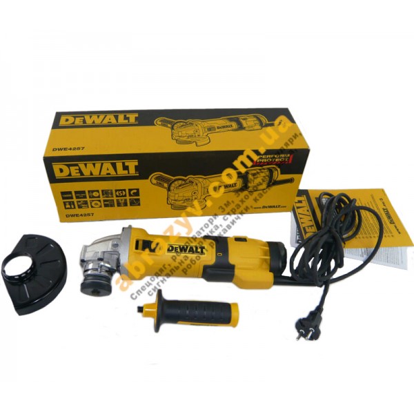 Кутова шліфувальна машина болгарка DeWALT DWE4257
